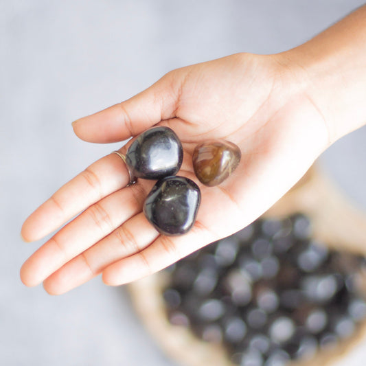Black Agate Tumble | Protection & Grounding Courage Success Crystal Stones