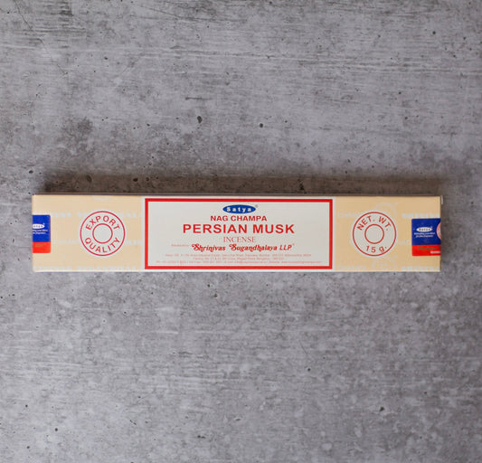 Satya Persian Musk Incense Stick | Set Of 5 Packets & Resin