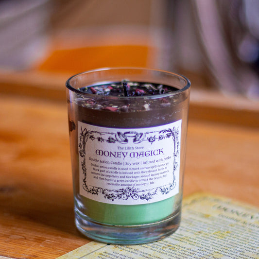 Money Magick Double Action Candle | Soy Wax Intention Candles