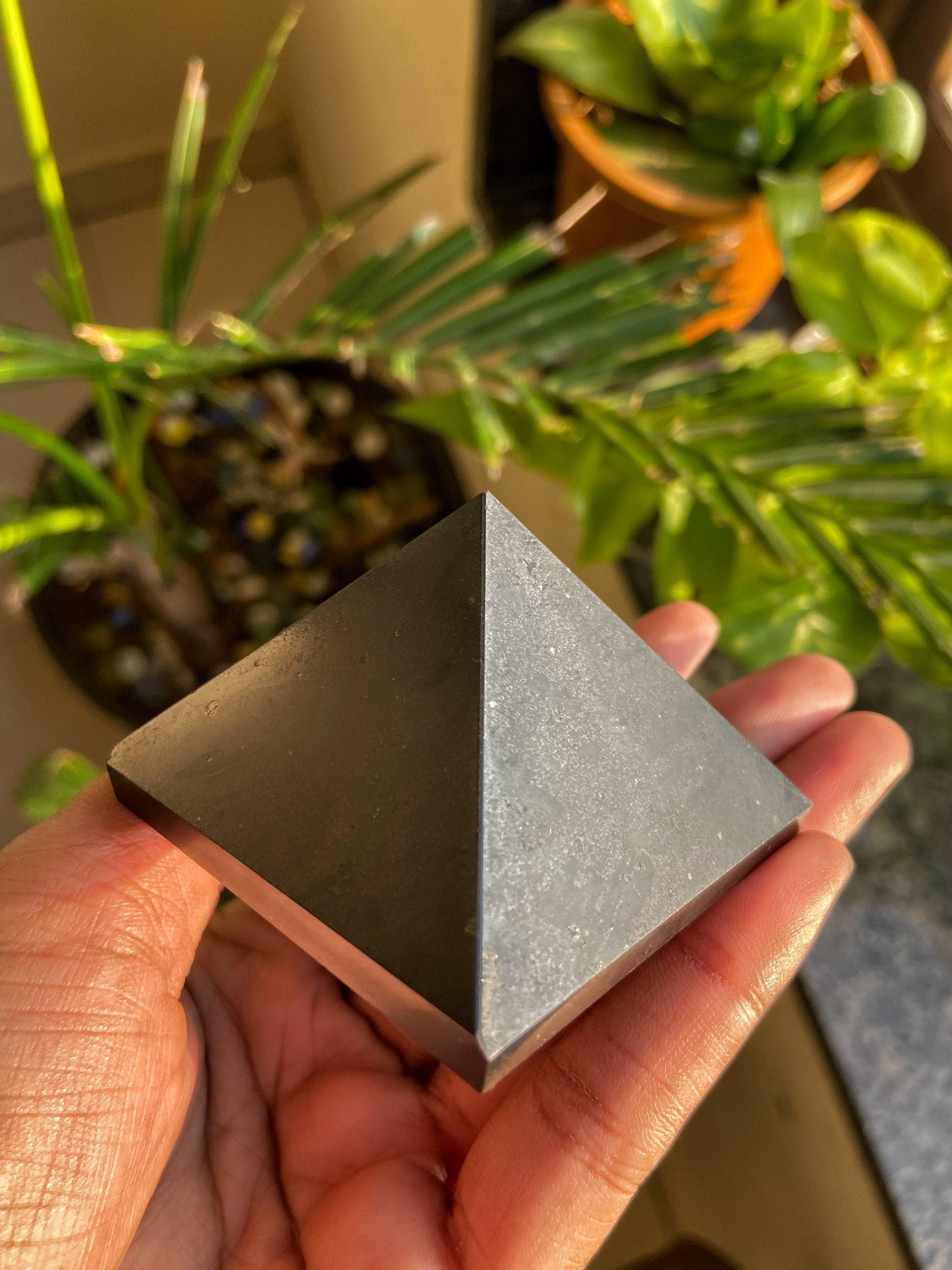 Black Tourmaline Pyramid - 2 Approx Crystal & Stones