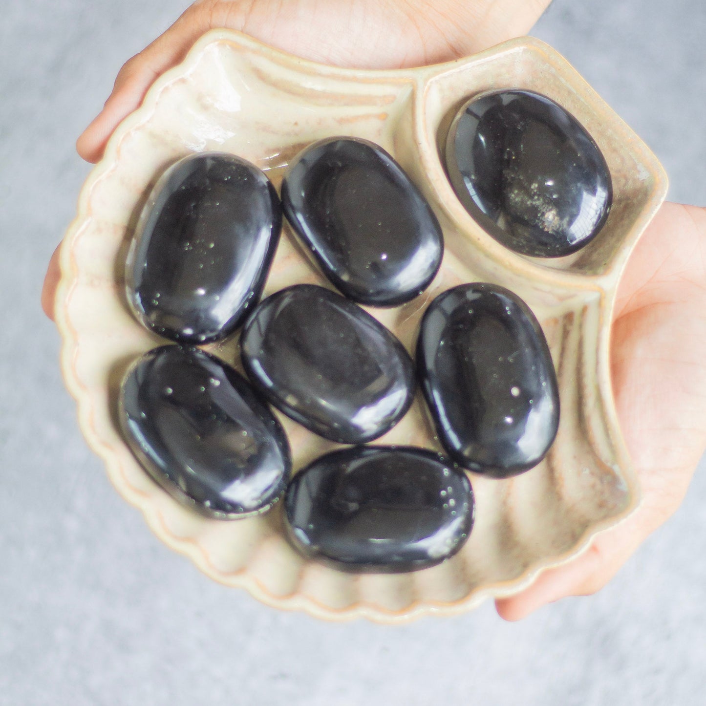 Black Obsidian Palmstone Crystal