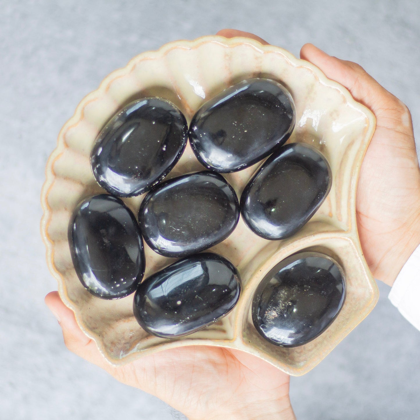 Black Obsidian Palmstone Crystal