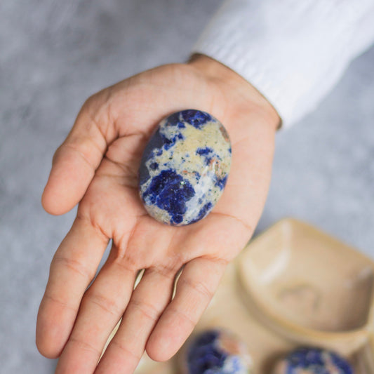 Sodalite Palmstone | Stone For Emotional Balance Crystal & Stones