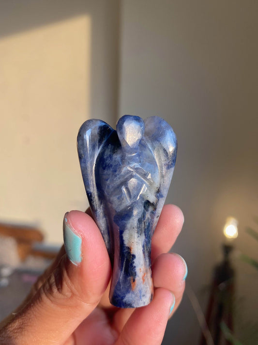 Sodalite Angel Carving Crystal & Stones