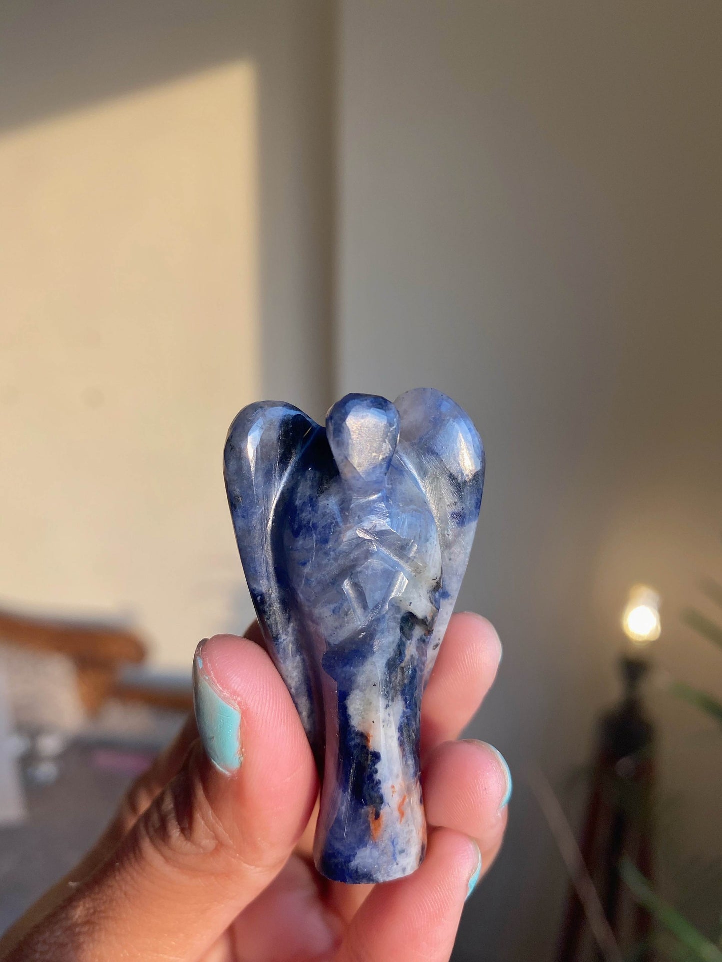 Sodalite Angel Carving Crystal & Stones