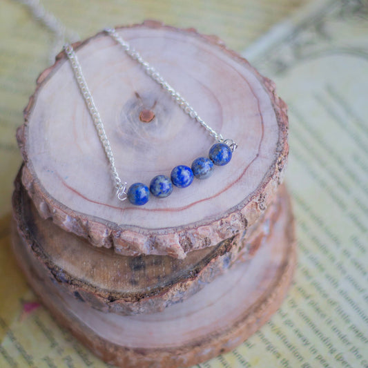 Lapis Lazuli Bead Necklace | Expression & Communication Crystal Stones