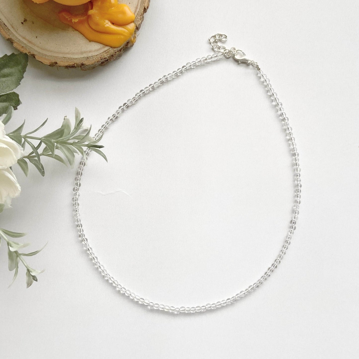 Clear Quartz Mini Beads Necklace Crystal & Stones