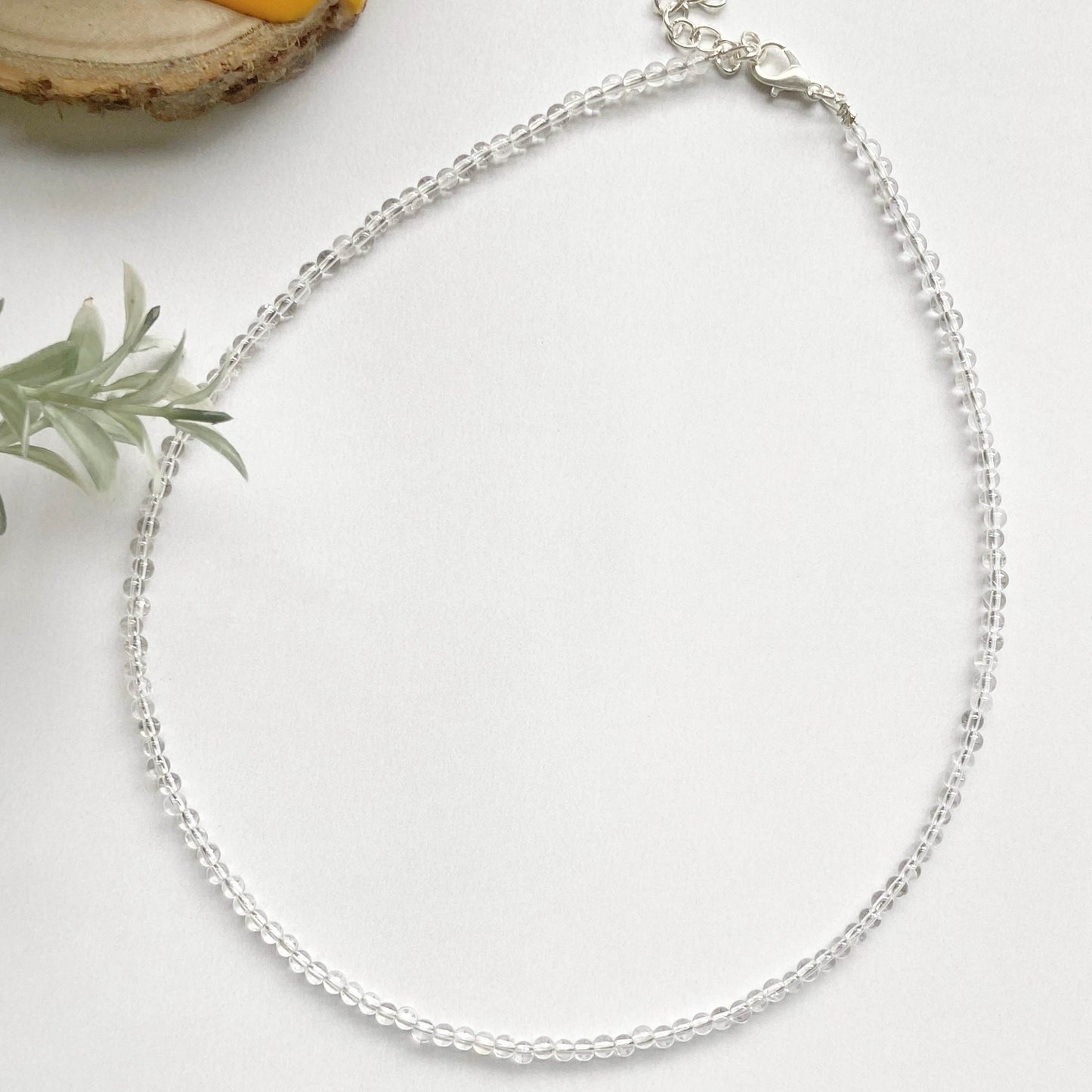 Clear Quartz Mini Beads Necklace Crystal & Stones