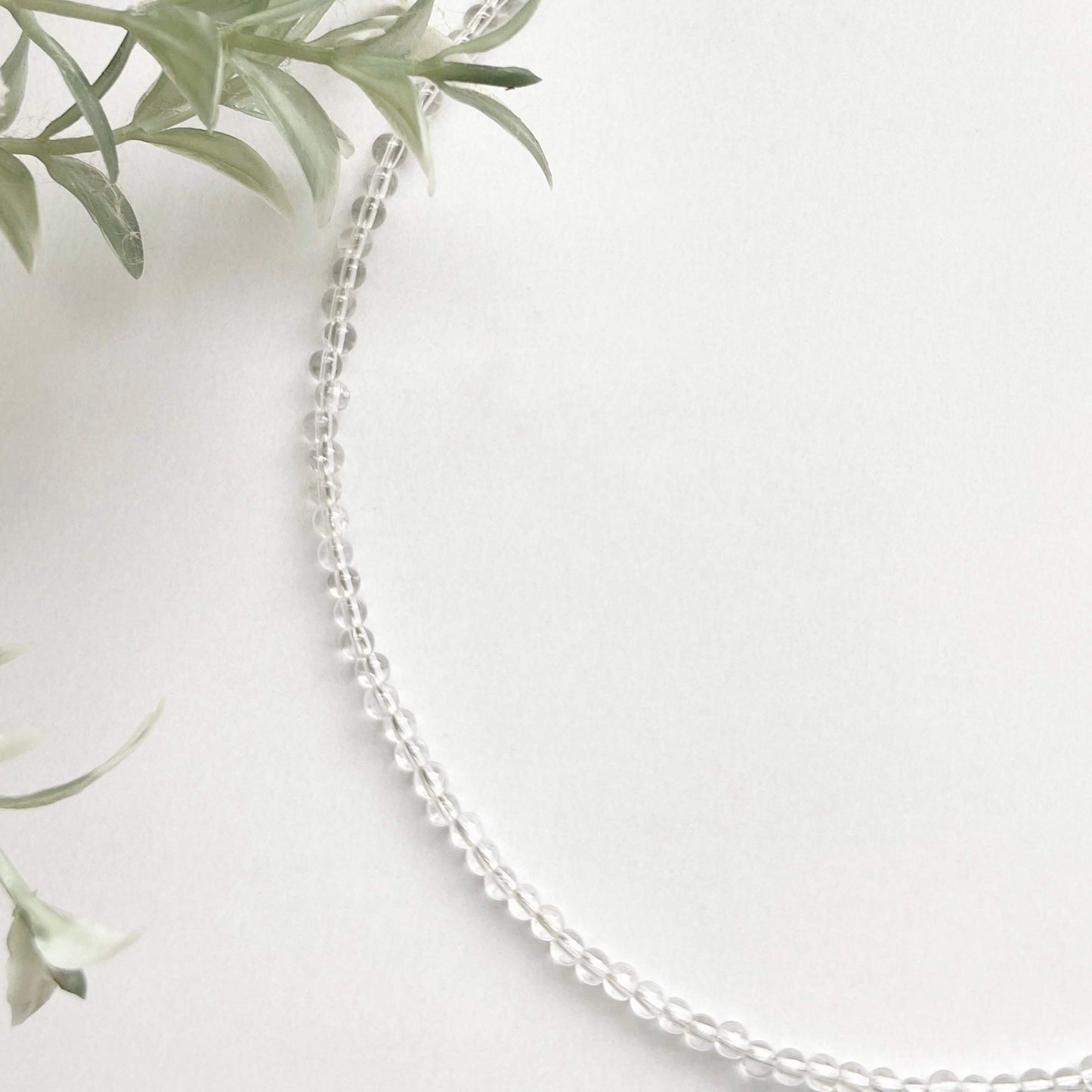 Clear Quartz Mini Beads Necklace Crystal & Stones