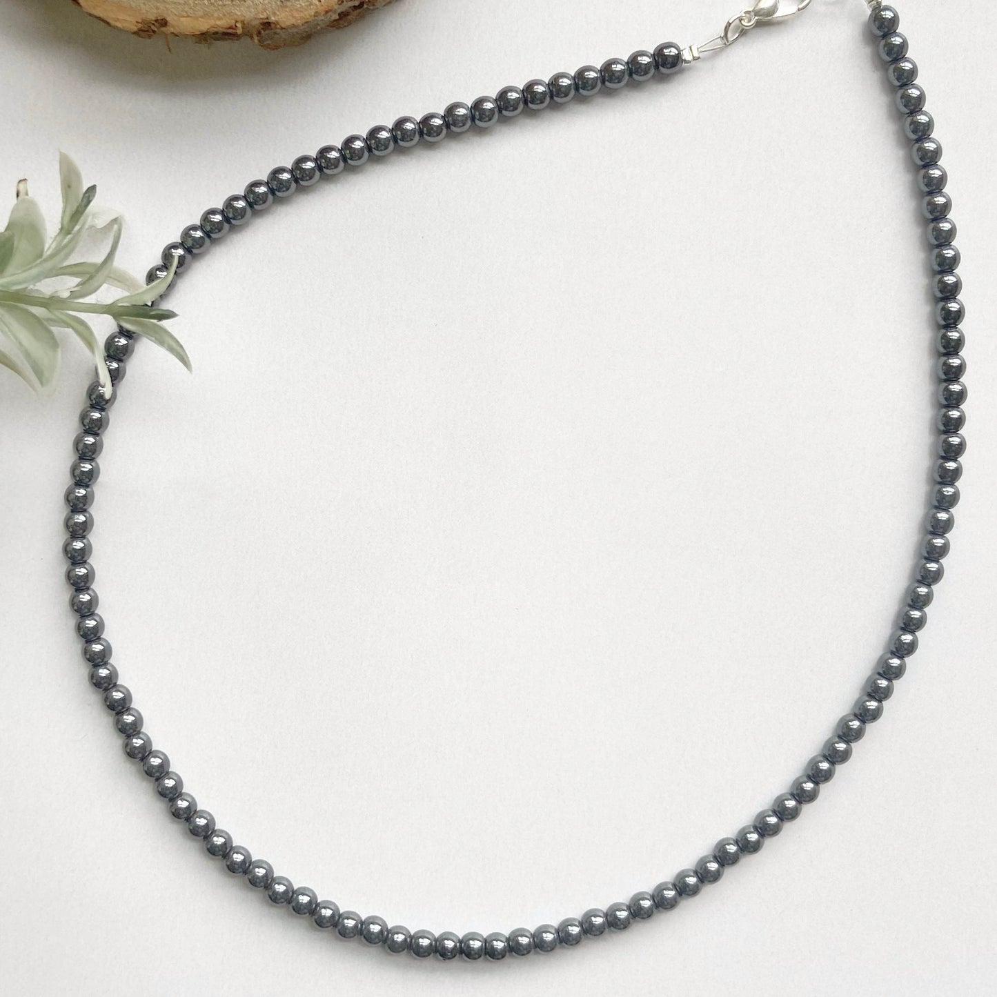 Hematite Mini Beads Necklace Crystal Jewellery