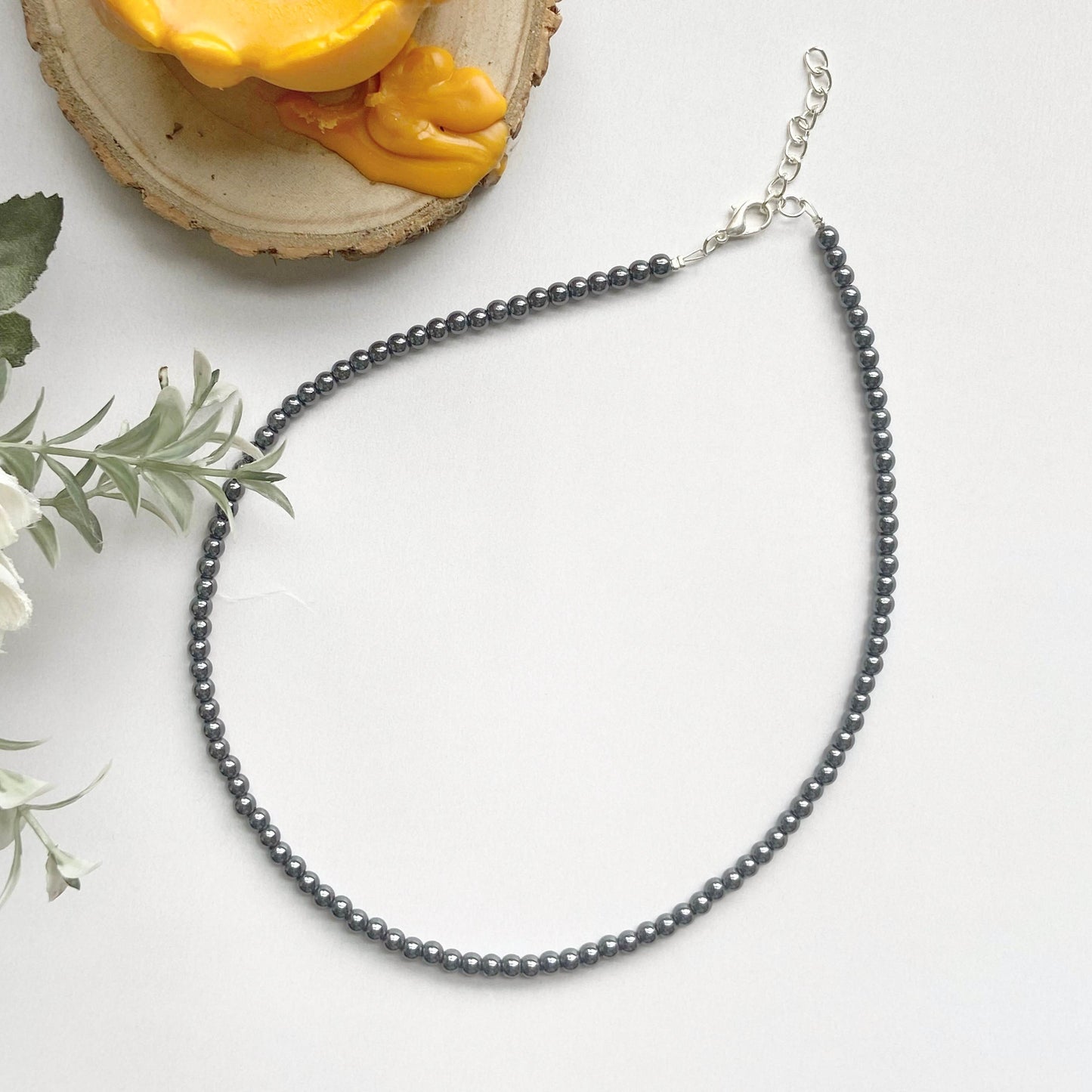 Hematite Mini Beads Necklace Crystal Jewellery