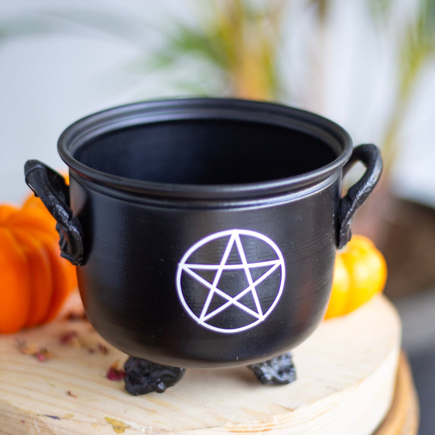 Pentacle Print Cauldron Altarware | Altar