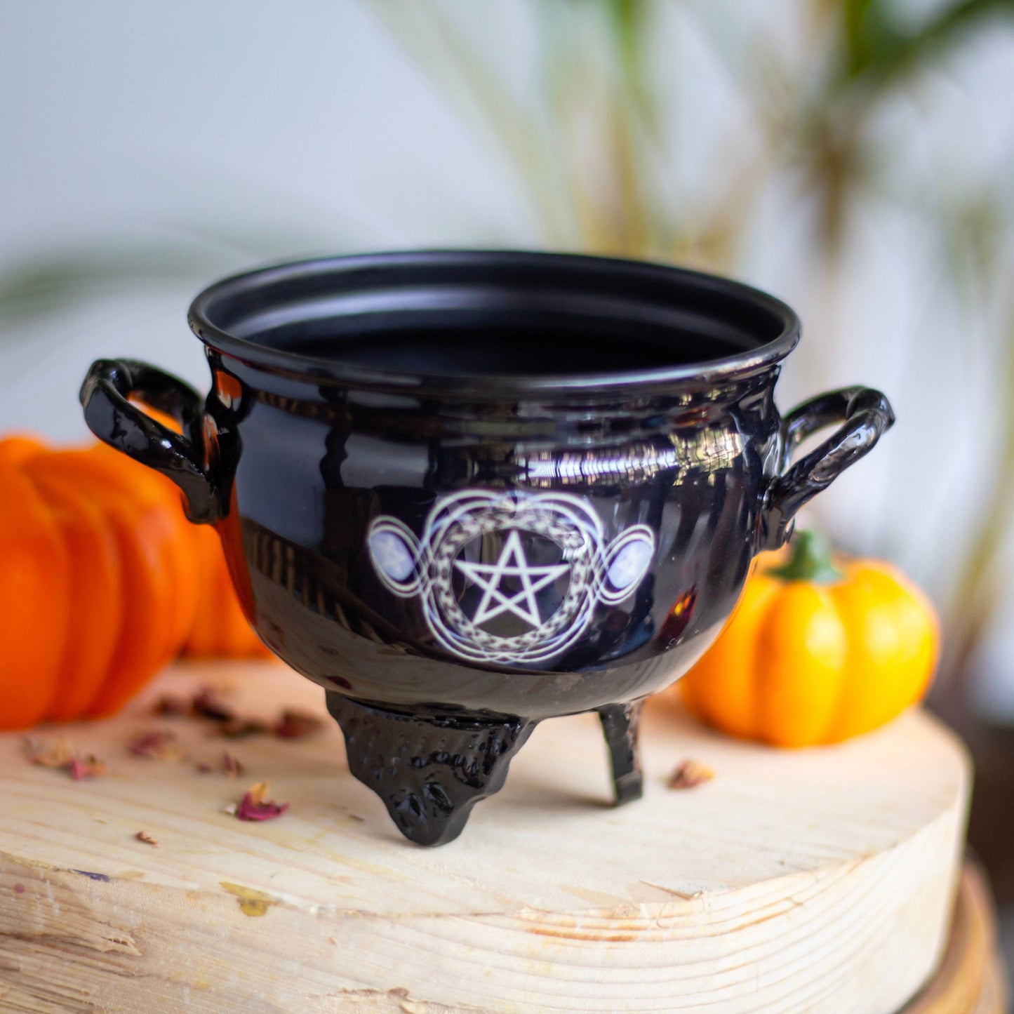 Pentacle Print Metal Cauldron Altarware | Altar