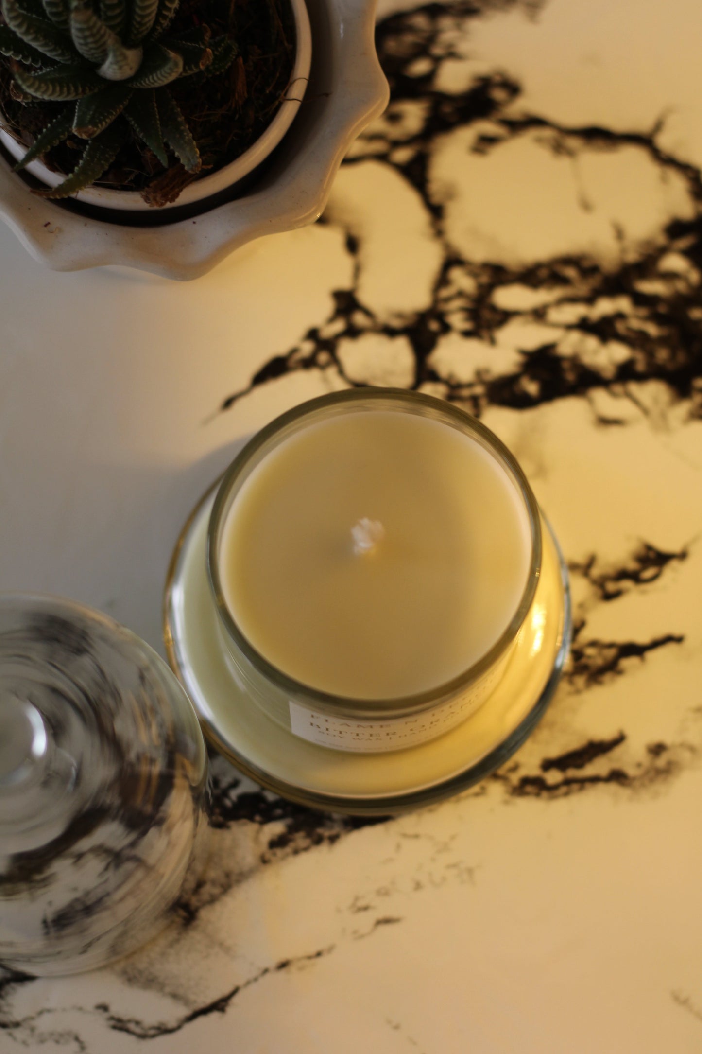 Bell Jar Candle With Glass Dome | Bitter Orange Soy Candle