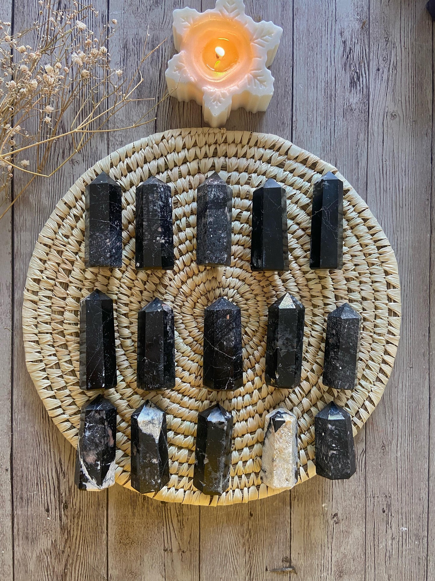 Black Tourmaline Mini Point | Protection & Grounding Crystal Stones