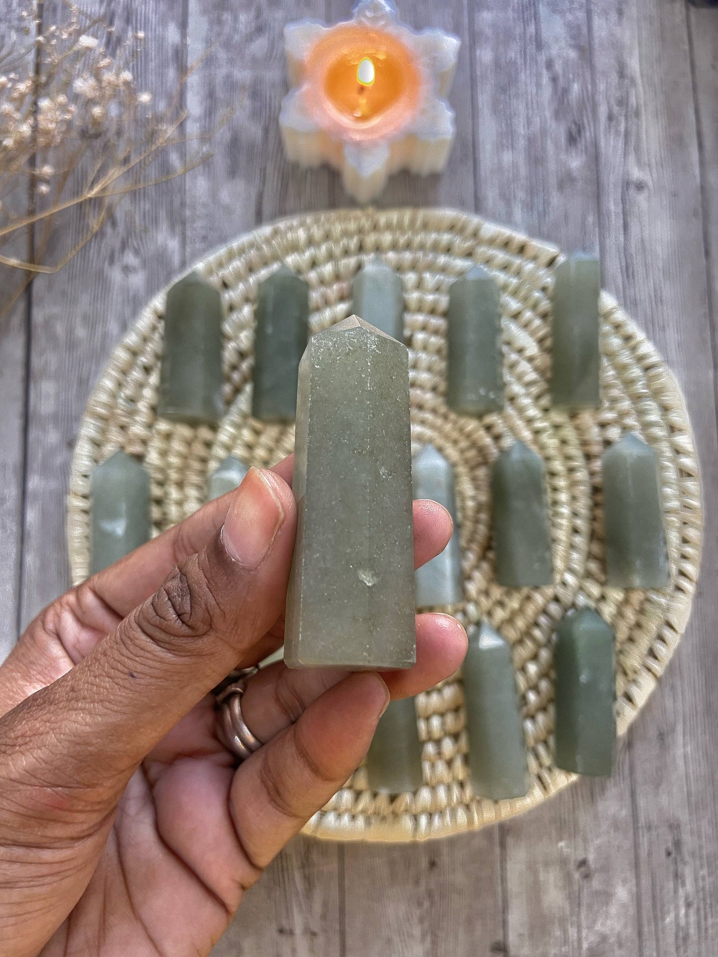 Green Aventurine Mini Point Crystal & Stones