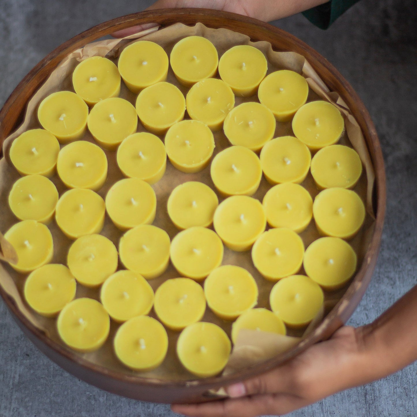 Beeswax Unscented Tealight Candles | Pack Of 21