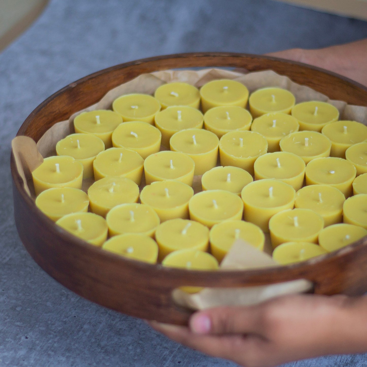 Beeswax Unscented Tealight Candles | Pack Of 21