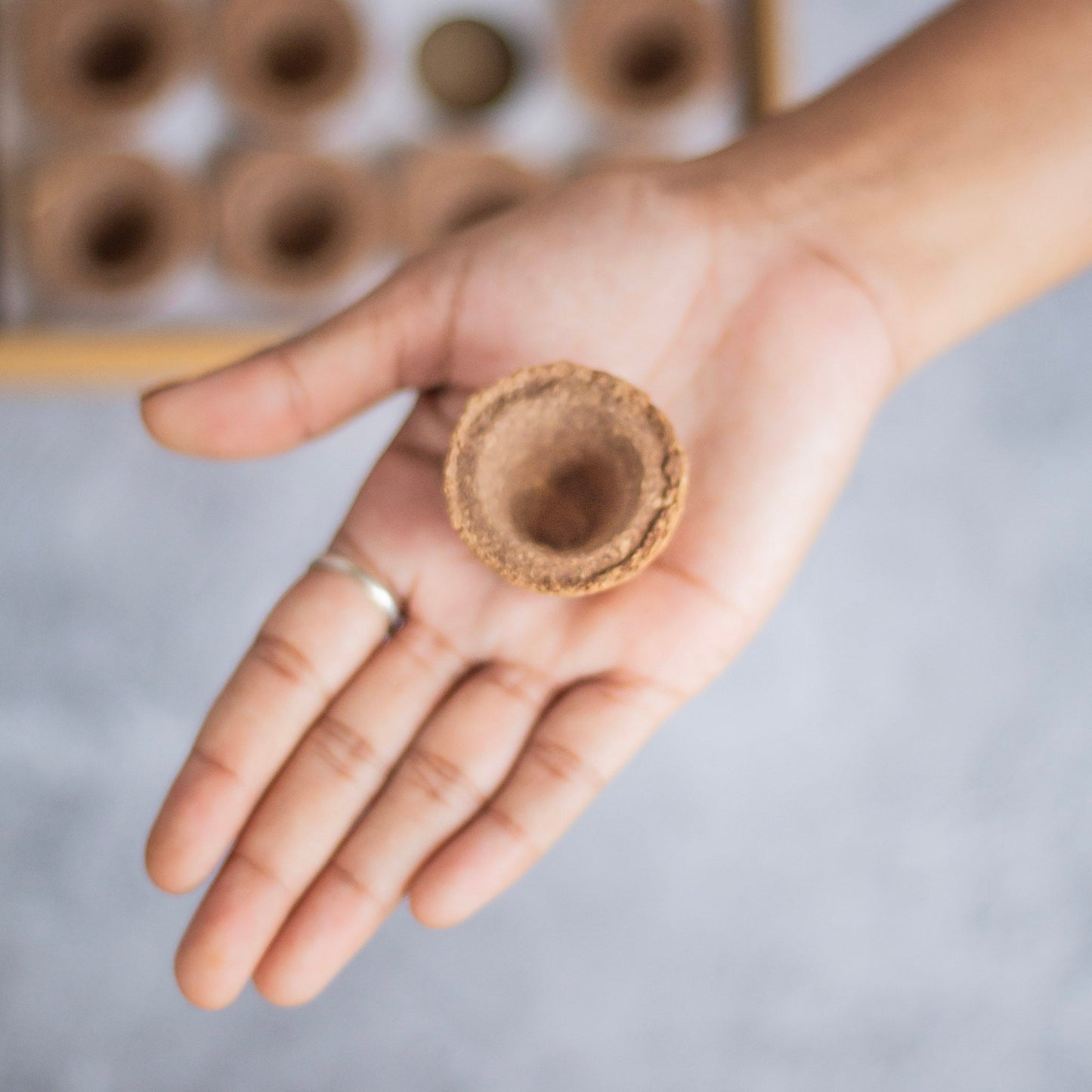 Cow Dung Incense Cup | Pack Of 12 & Resin