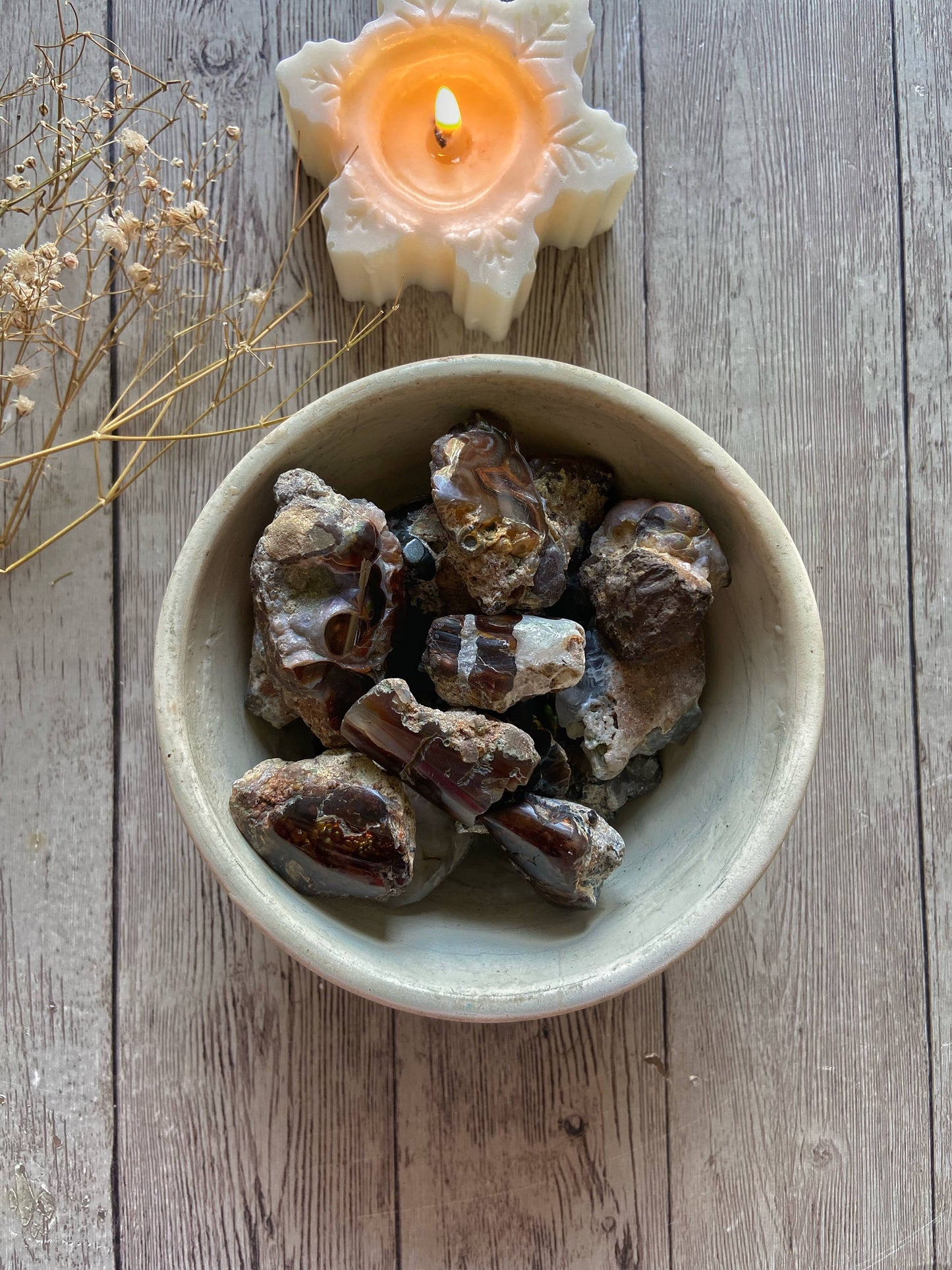Fire Agate Raw Stone Crystal & Stones