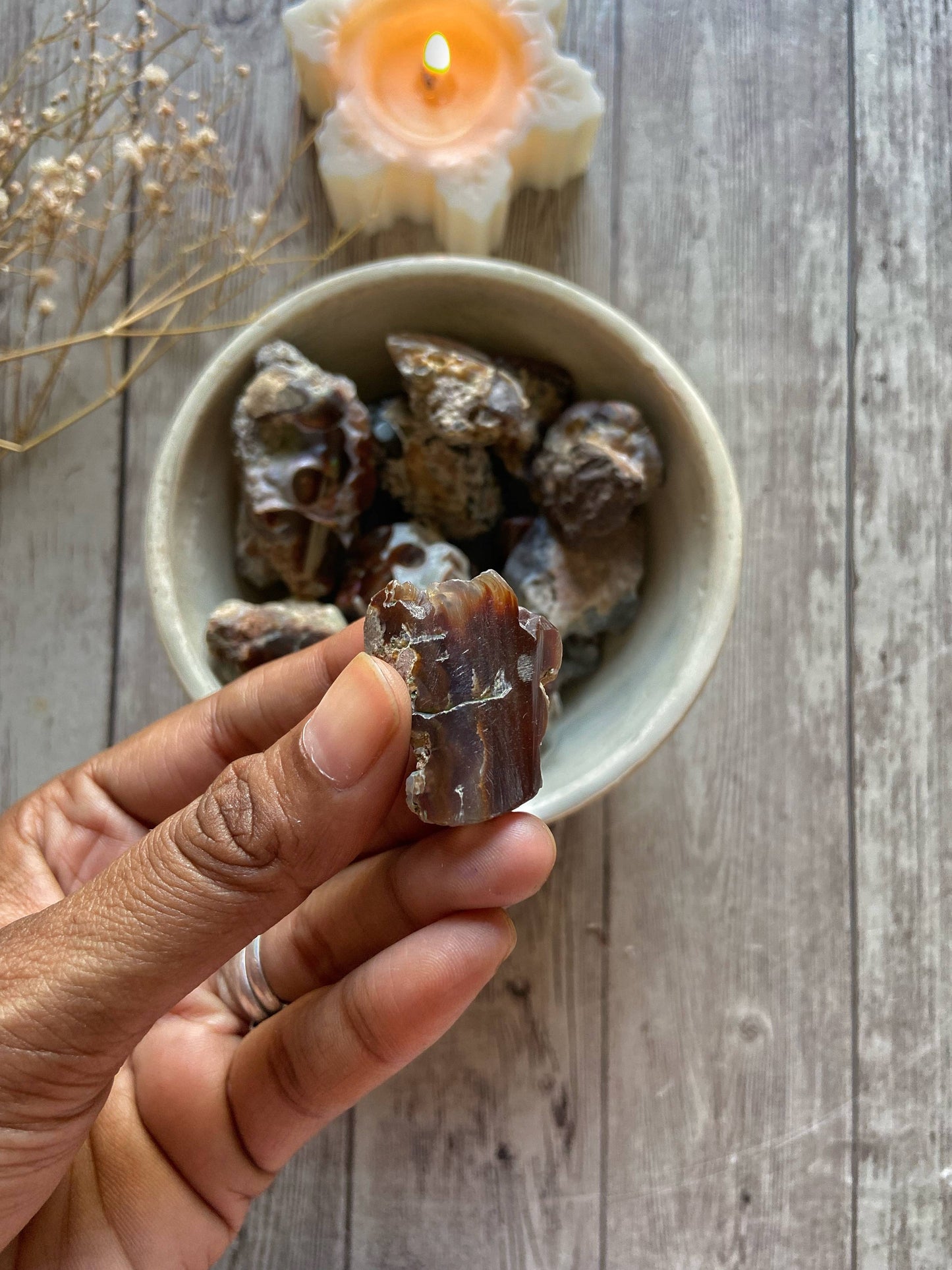 Fire Agate Raw Stone Crystal & Stones