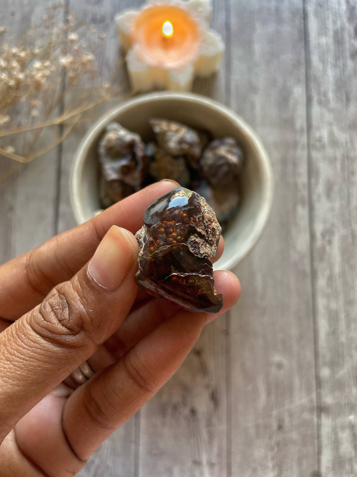 Fire Agate Raw Stone Crystal & Stones