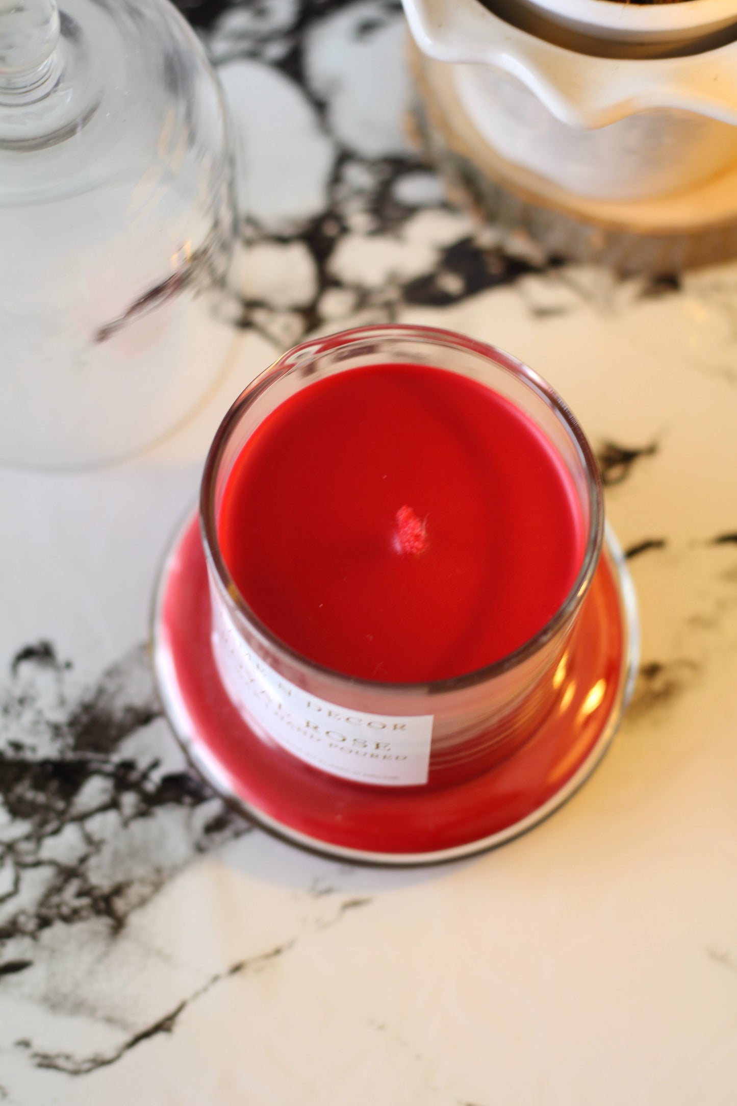 Bell Jar Candle With Glass Dome | Royal Rose Soy Candle