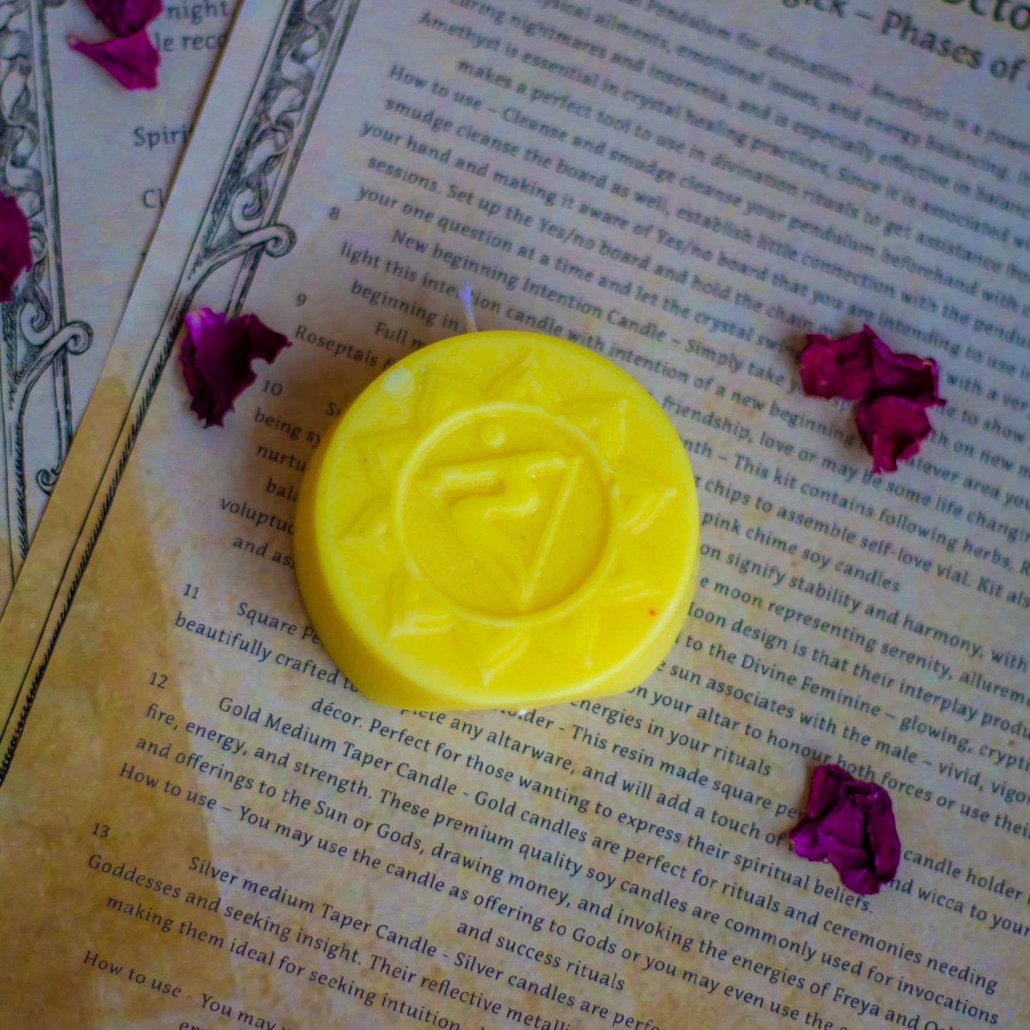 Yellow Solar Plexus Decorative Soy Candle Candles