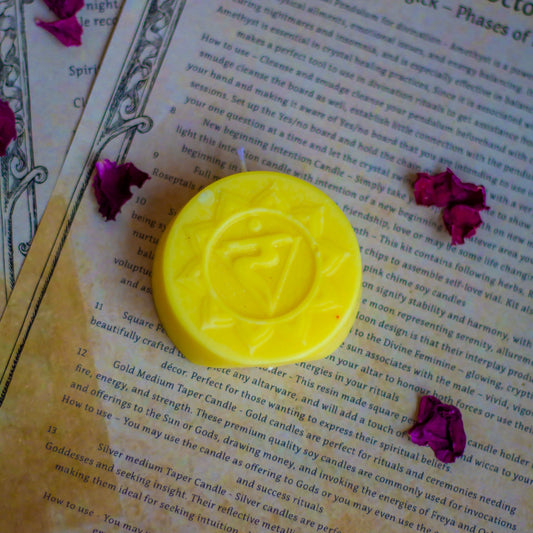 Yellow Solar Plexus Decorative Soy Candle Candles