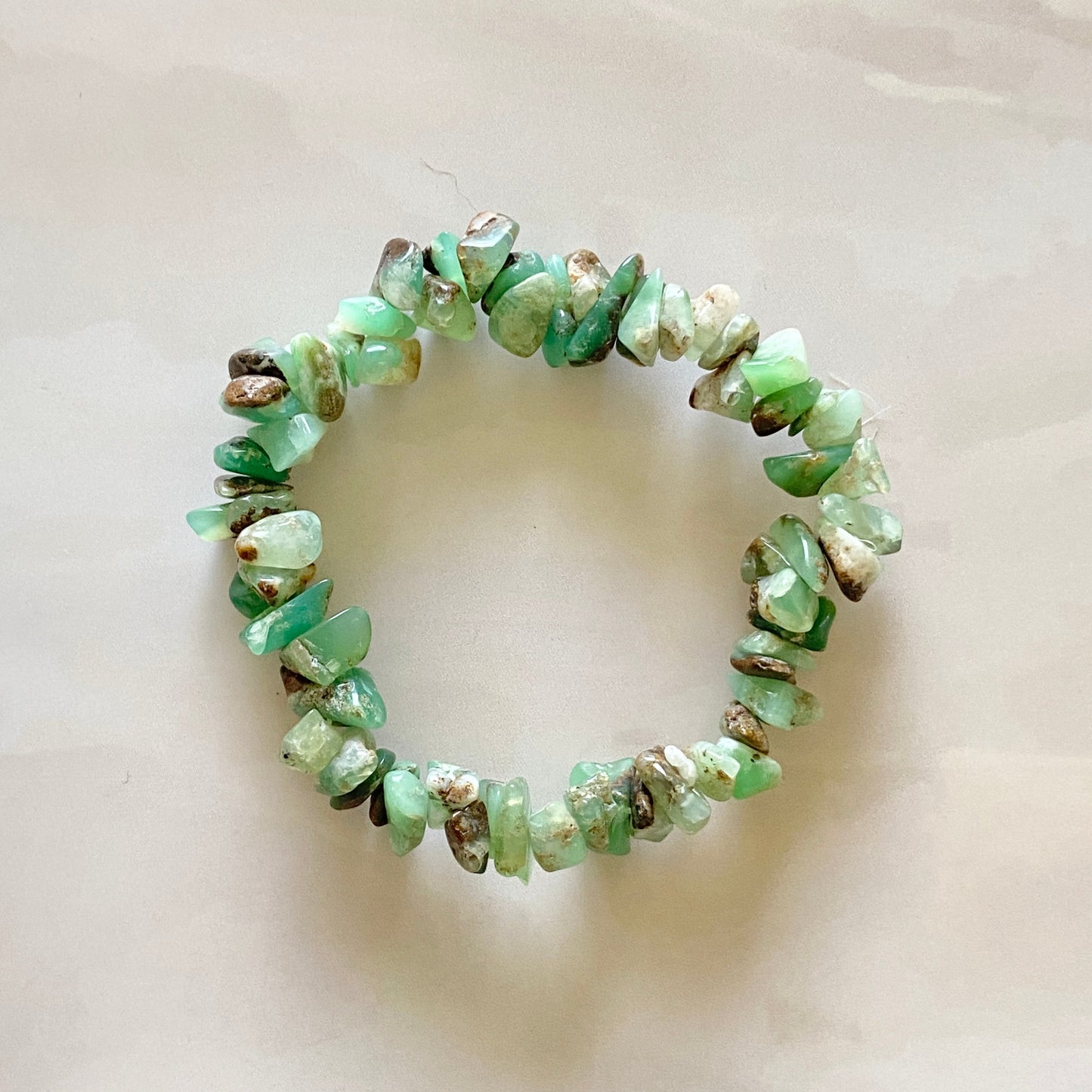 Chrysoprase Chips Bracelet | Fortune & Prosperirty Crystal Stones