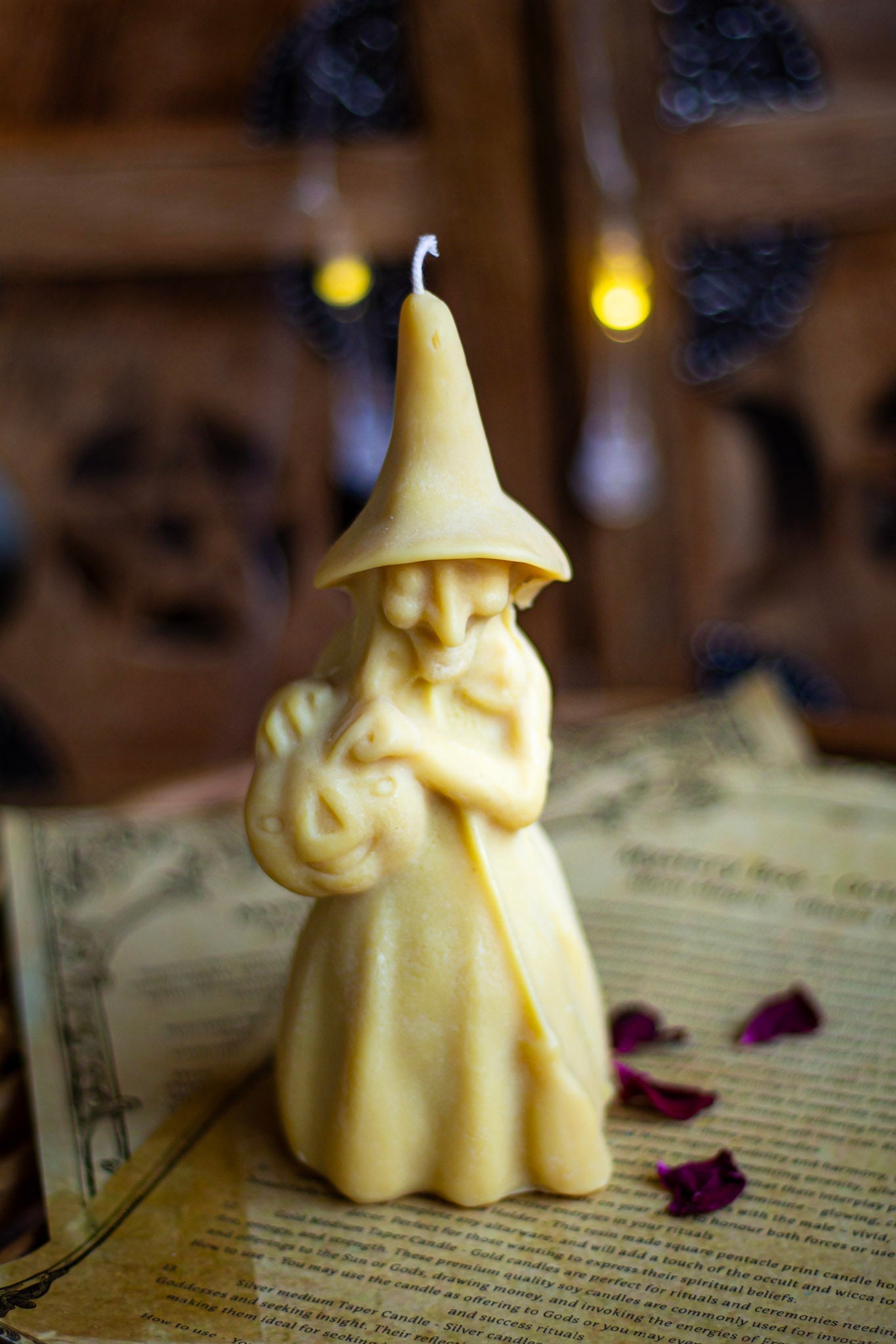 Witch Figurine Bees Wax Candle Candles