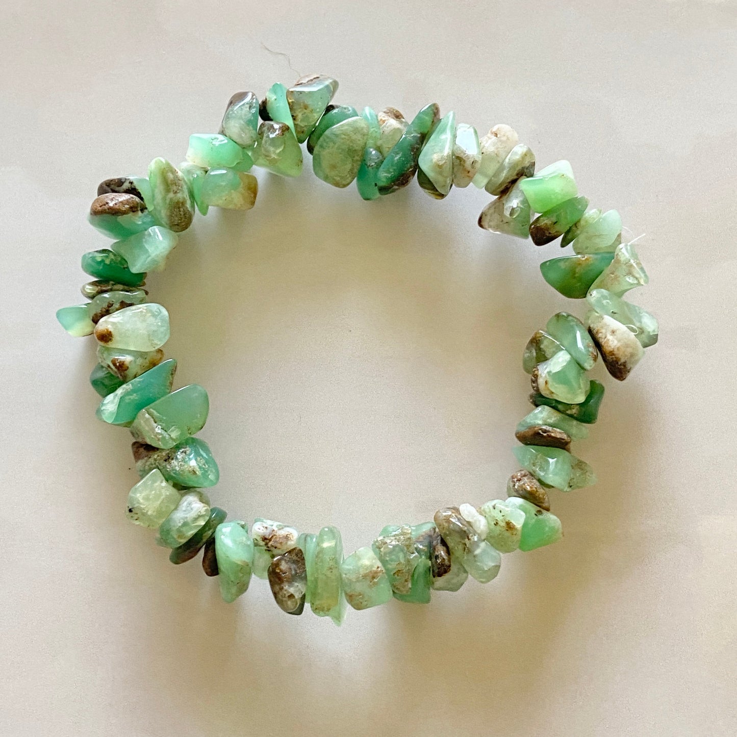 Chrysoprase Chips Bracelet | Fortune & Prosperirty Crystal Stones