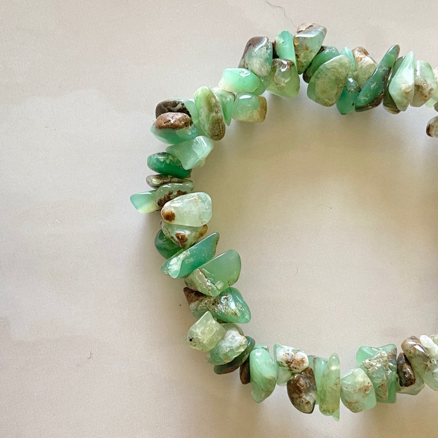 Chrysoprase Chips Bracelet | Fortune & Prosperirty Crystal Stones