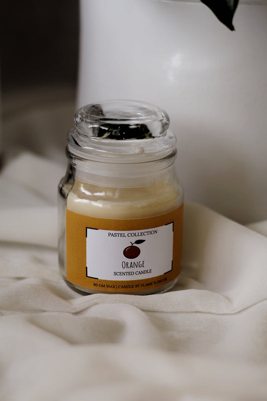 ORANGE COOKIE JAR CANDLE set of 2