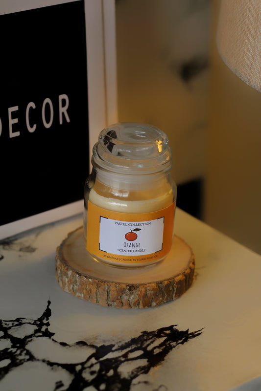 ORANGE COOKIE JAR CANDLE set of 2