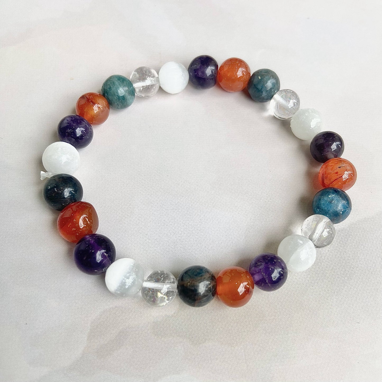 Libra Zodiac Bead Bracelet Crystal & Stones