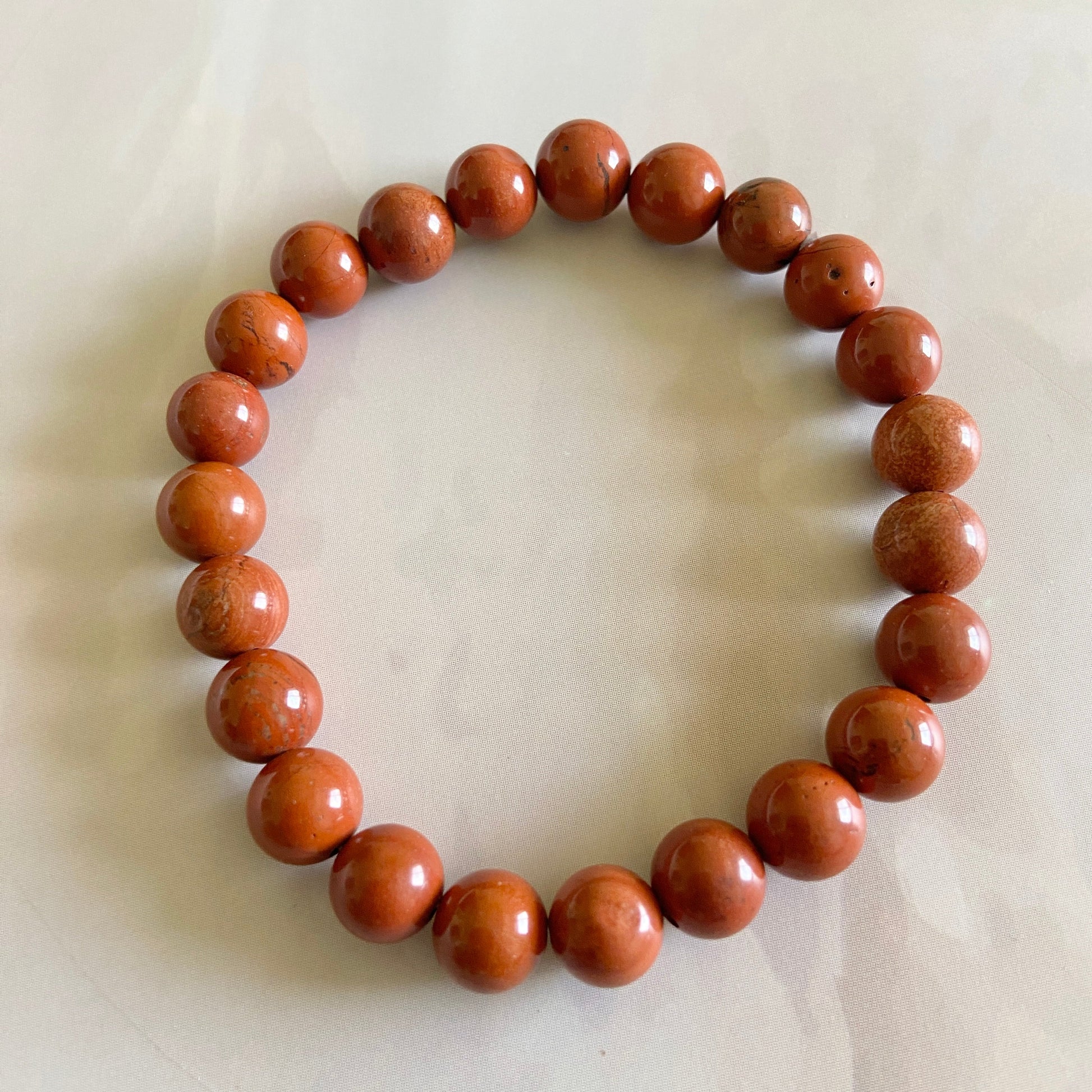 Red Jasper Bead Bracelet - 8Mm | Healing & Grounding Crystal Stones