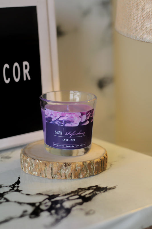 Refreshing Lavender Shot Glass Candle | Soy Candle set of 3