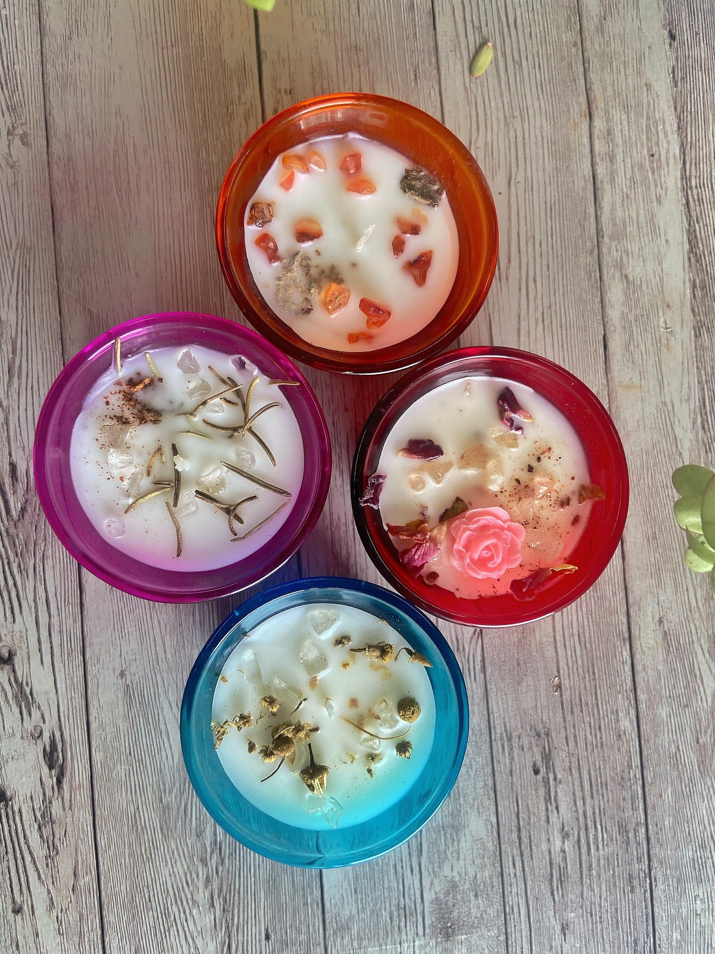 Tinted Mini Votives - Set Of 4 Candles