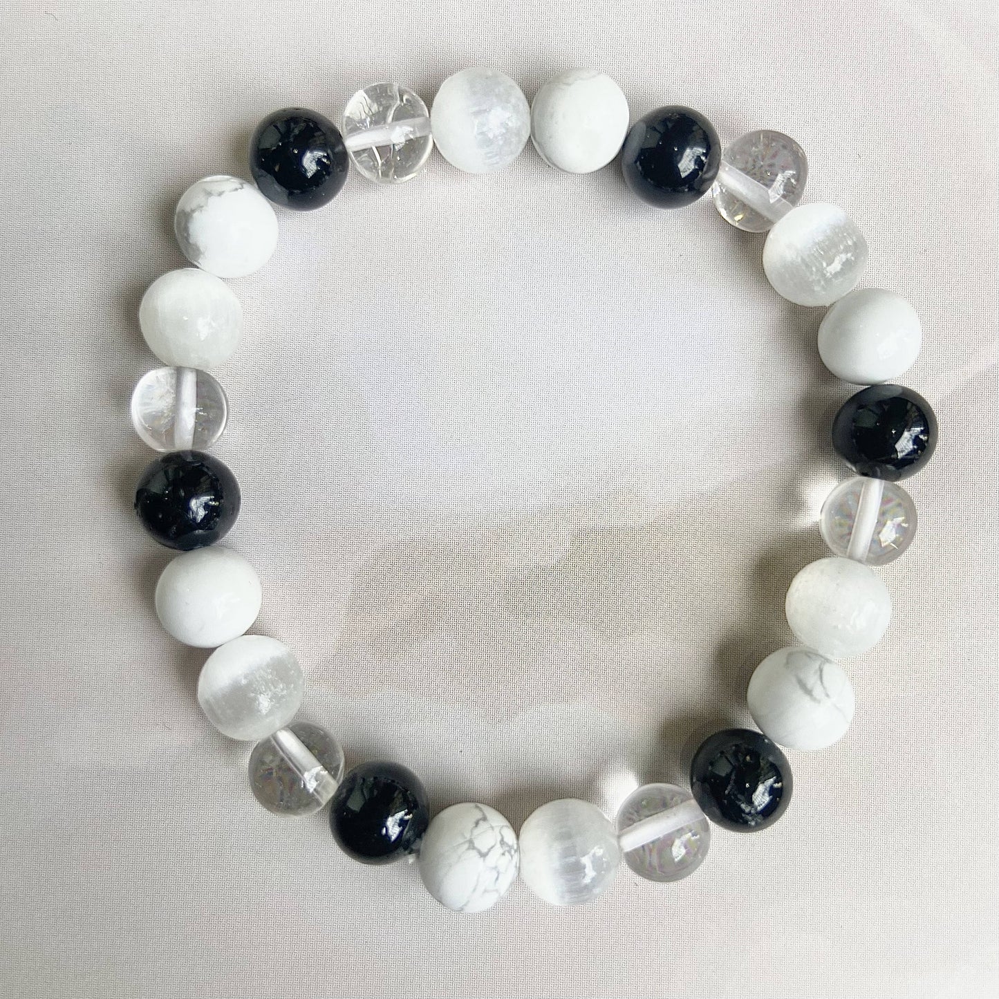 Cancer Zodiac Bead Bracelet Crystal & Stones