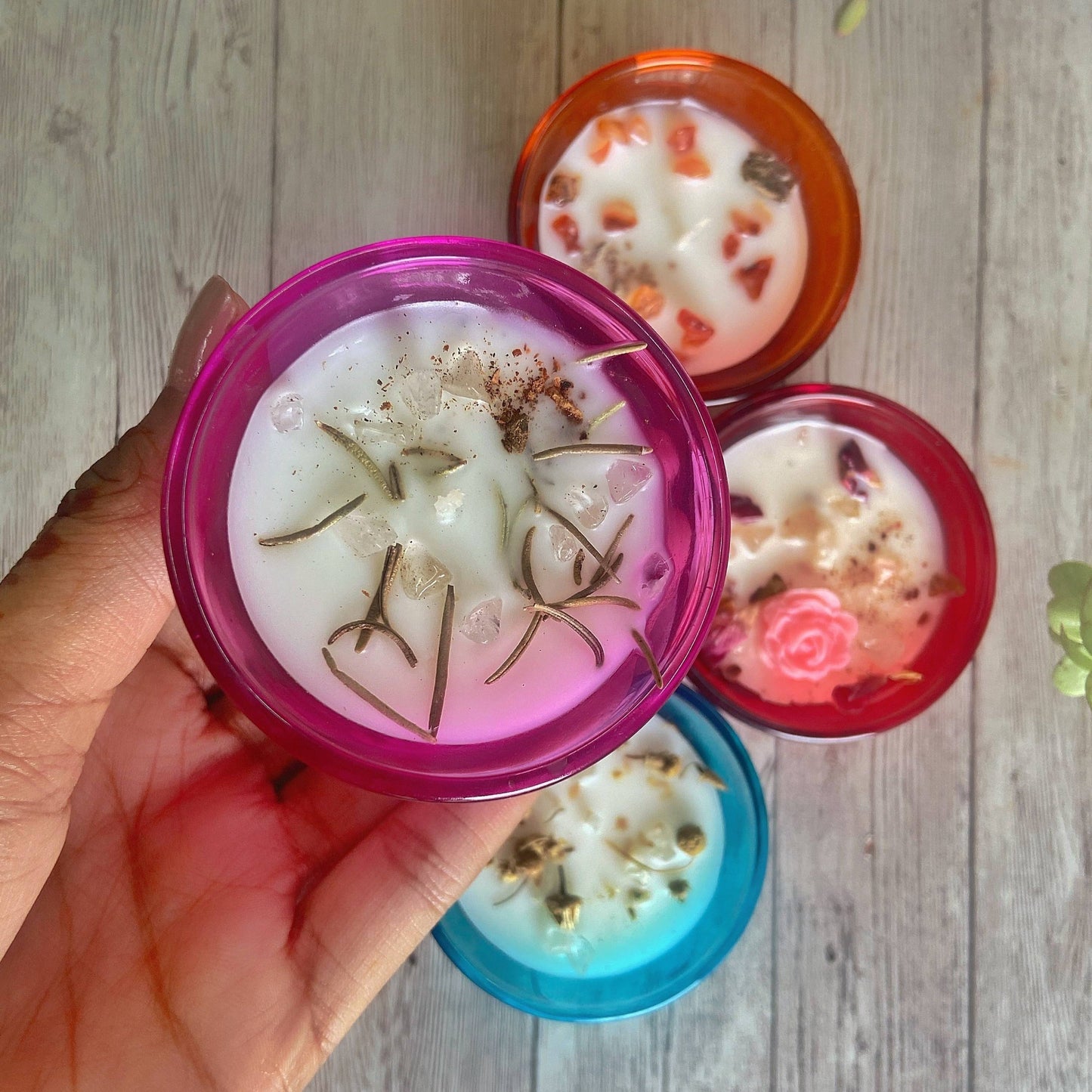 Tinted Mini Votives - Set Of 4 Candles