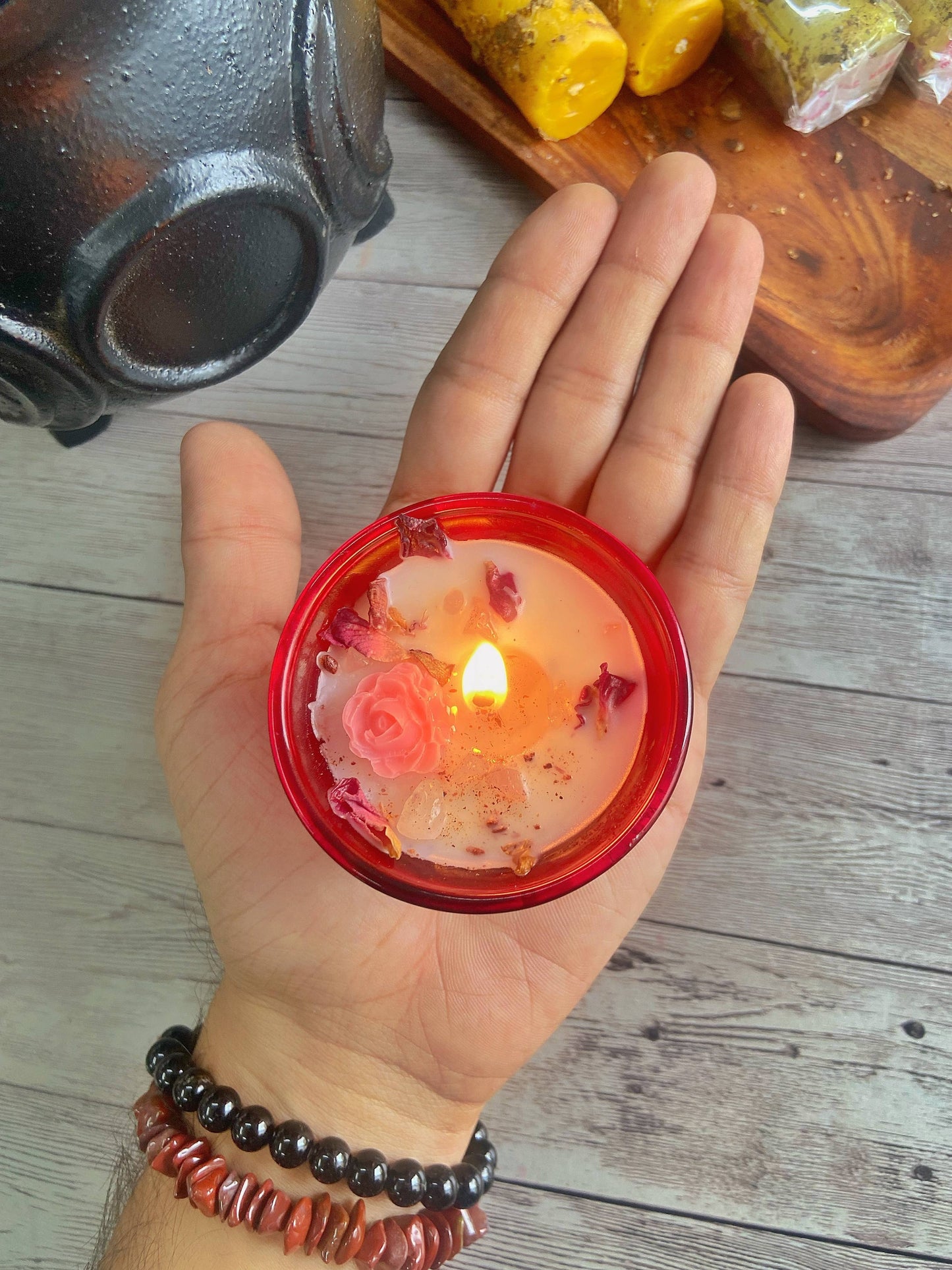 Tinted Mini Votives - Set Of 4 Candles