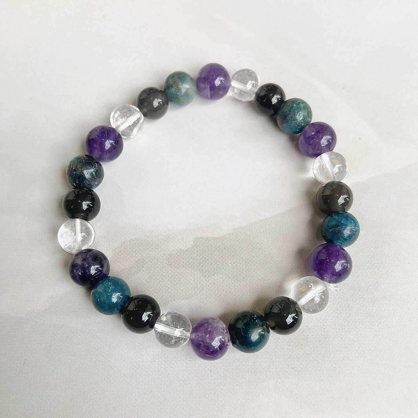 Aries Zodiac Bead Bracelet Crystal & Stones