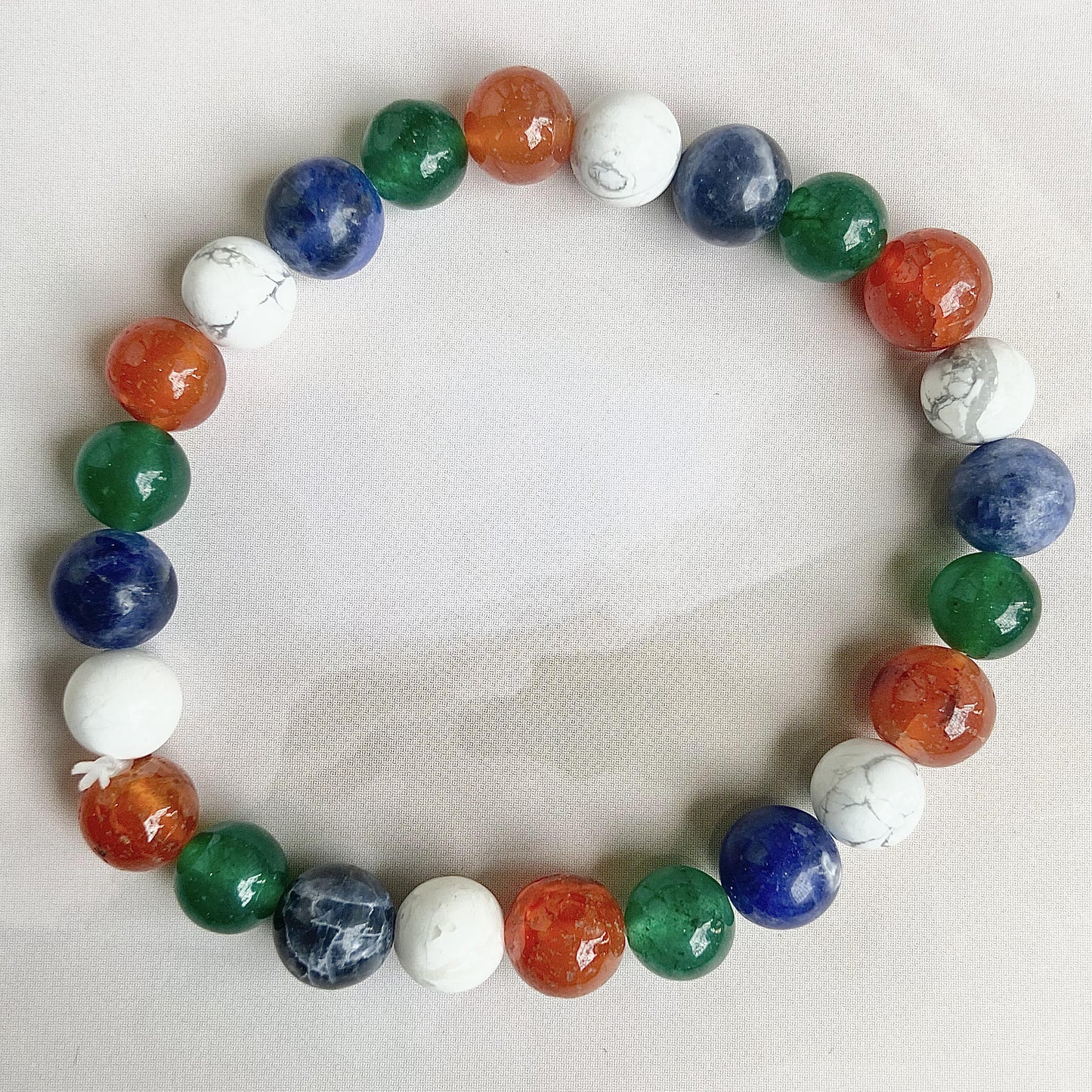 Aquarius Zodiac Bead Bracelet Crystal & Stones
