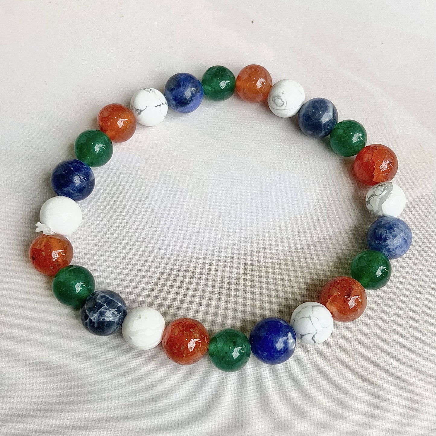 Aquarius Zodiac Bead Bracelet Crystal & Stones