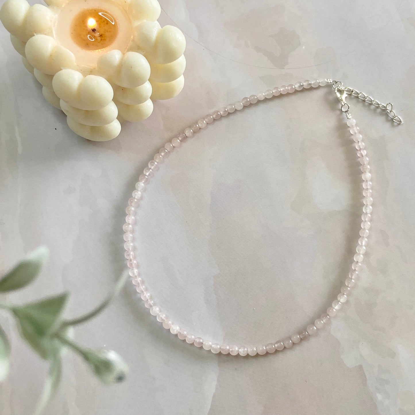 Rose Quartz Mini Beads Necklace | Love & Self Crystal Stones