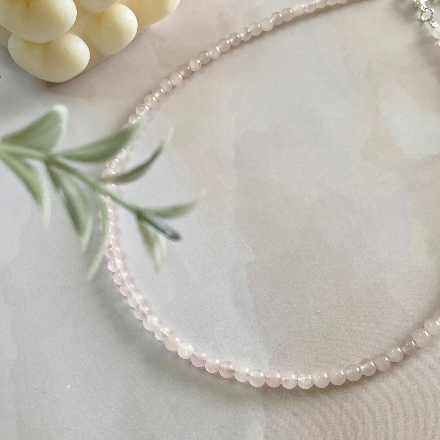 Rose Quartz Mini Beads Necklace | Love & Self Crystal Stones