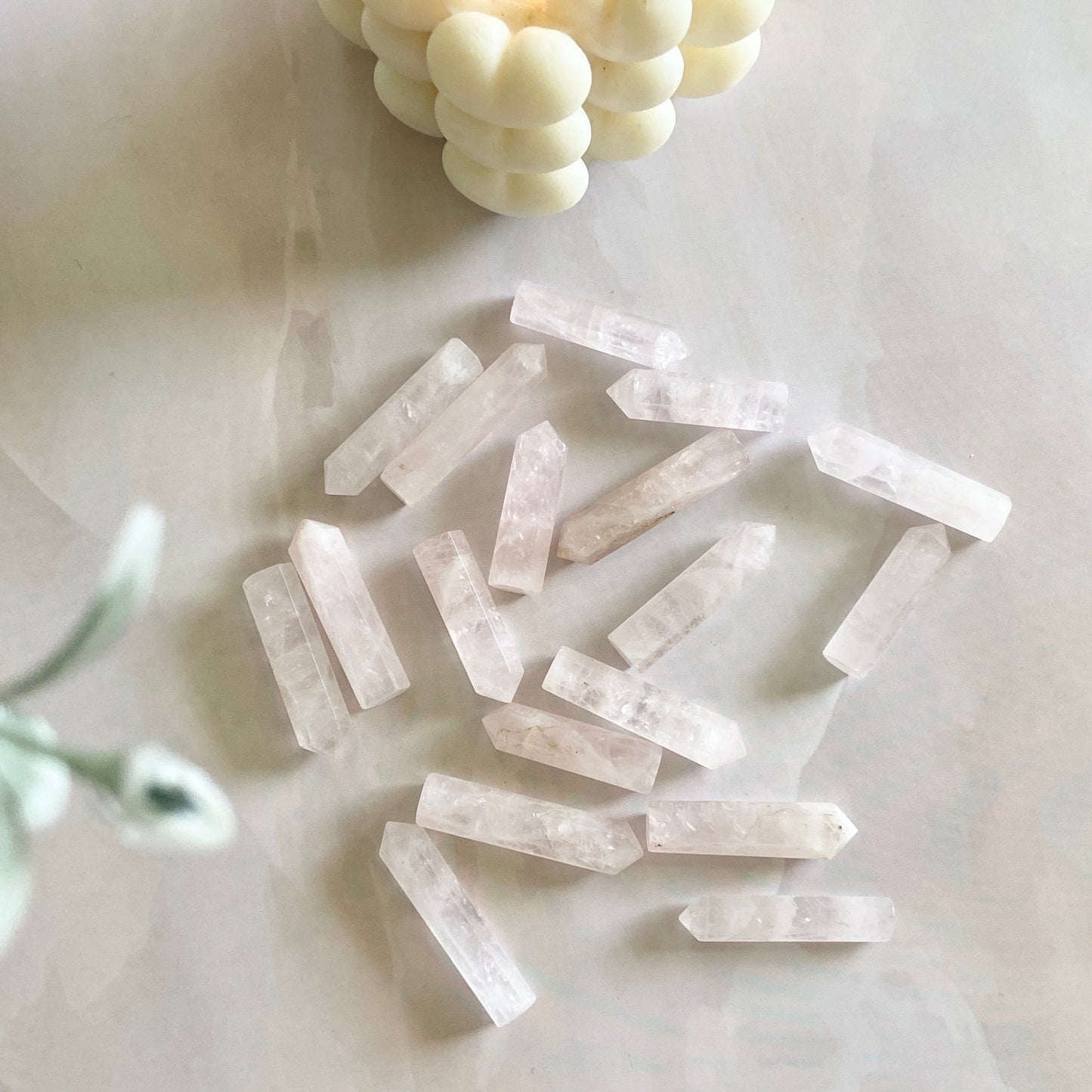 Rose Quartz Mini Pencil Point | Stone Of Love & Self Love Crystal Stones