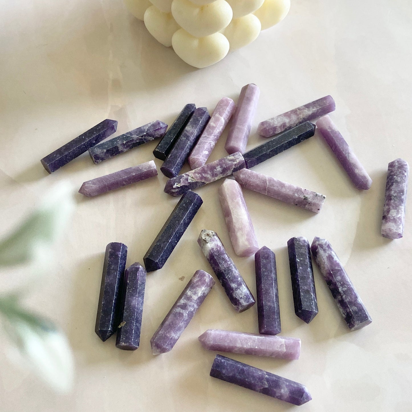 Lepidolite Mini Pencil Point Crystal & Stones