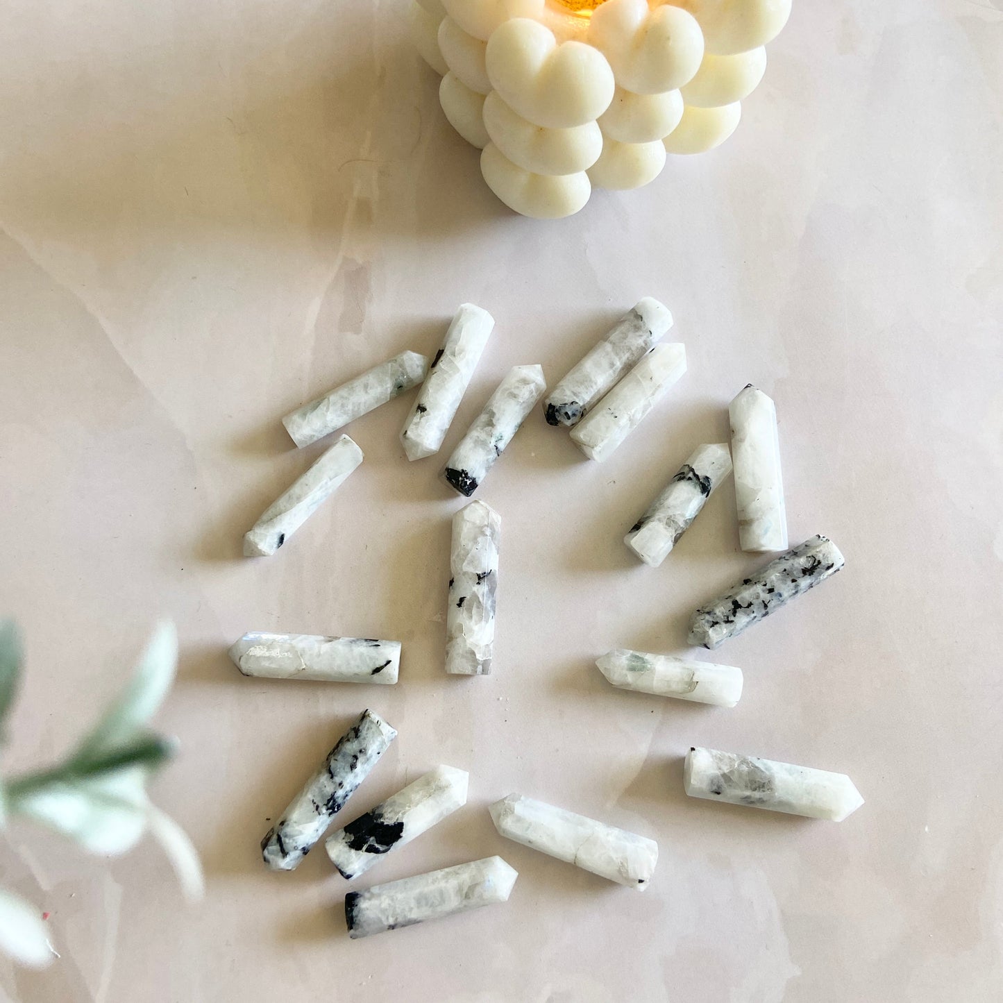 Rainbow Moonstone Mini Pencil Point | Cool Downs The Emotional Stress Crystal & Stones